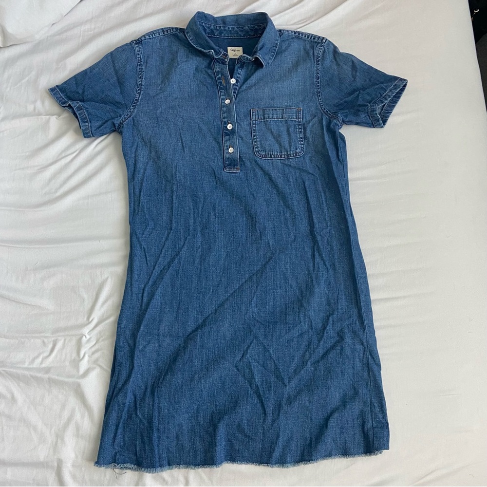 Gap Denim Polo Shirt Dress